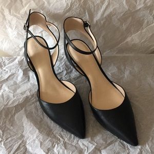 Nine West Black leather ankle pumps